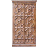 Indian Hand Carved Solid Wooden Cupboard Wardrobe D60